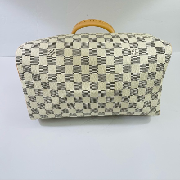 Designer Inspired Checkered Crossbody Bag in Cream and Tan - Picture 9 of 15